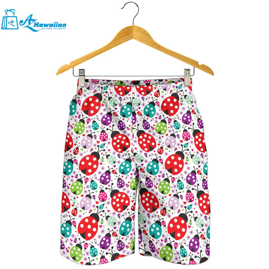 Ladybug Pattern Print Design 03 Men Shorts