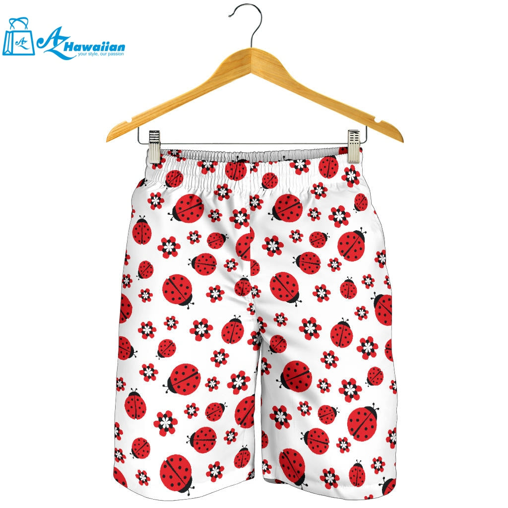 Ladybug Pattern Print Design 04 Men Shorts