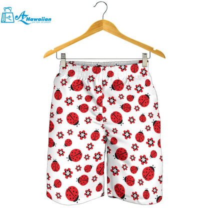 Ladybug Pattern Print Design 04 Men Shorts