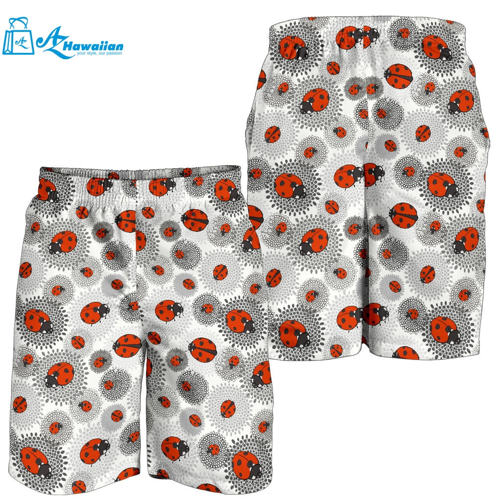 Ladybug Pattern Print Design 05 Men Shorts