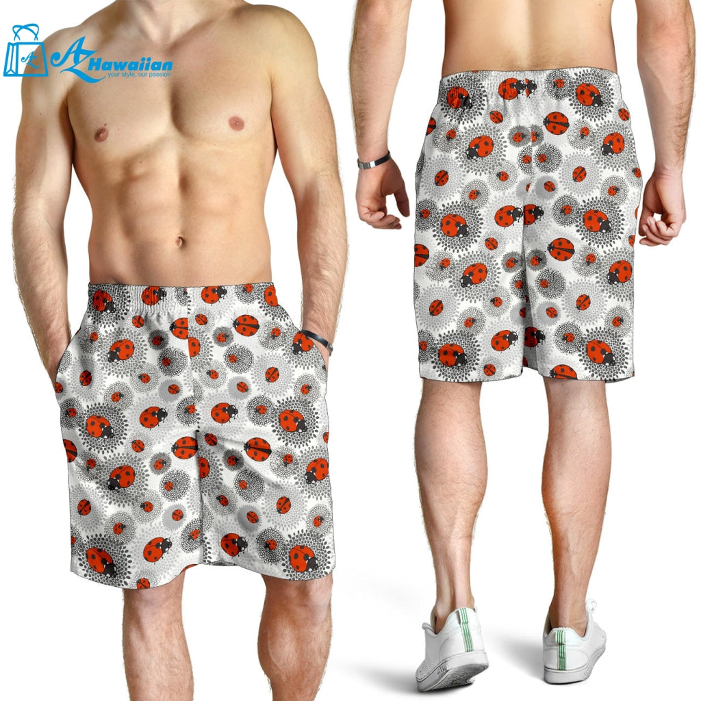 Ladybug Pattern Print Design 05 Men Shorts