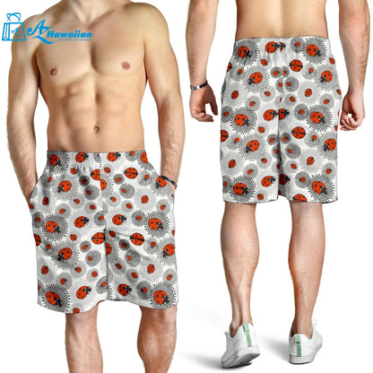 Ladybug Pattern Print Design 05 Men Shorts