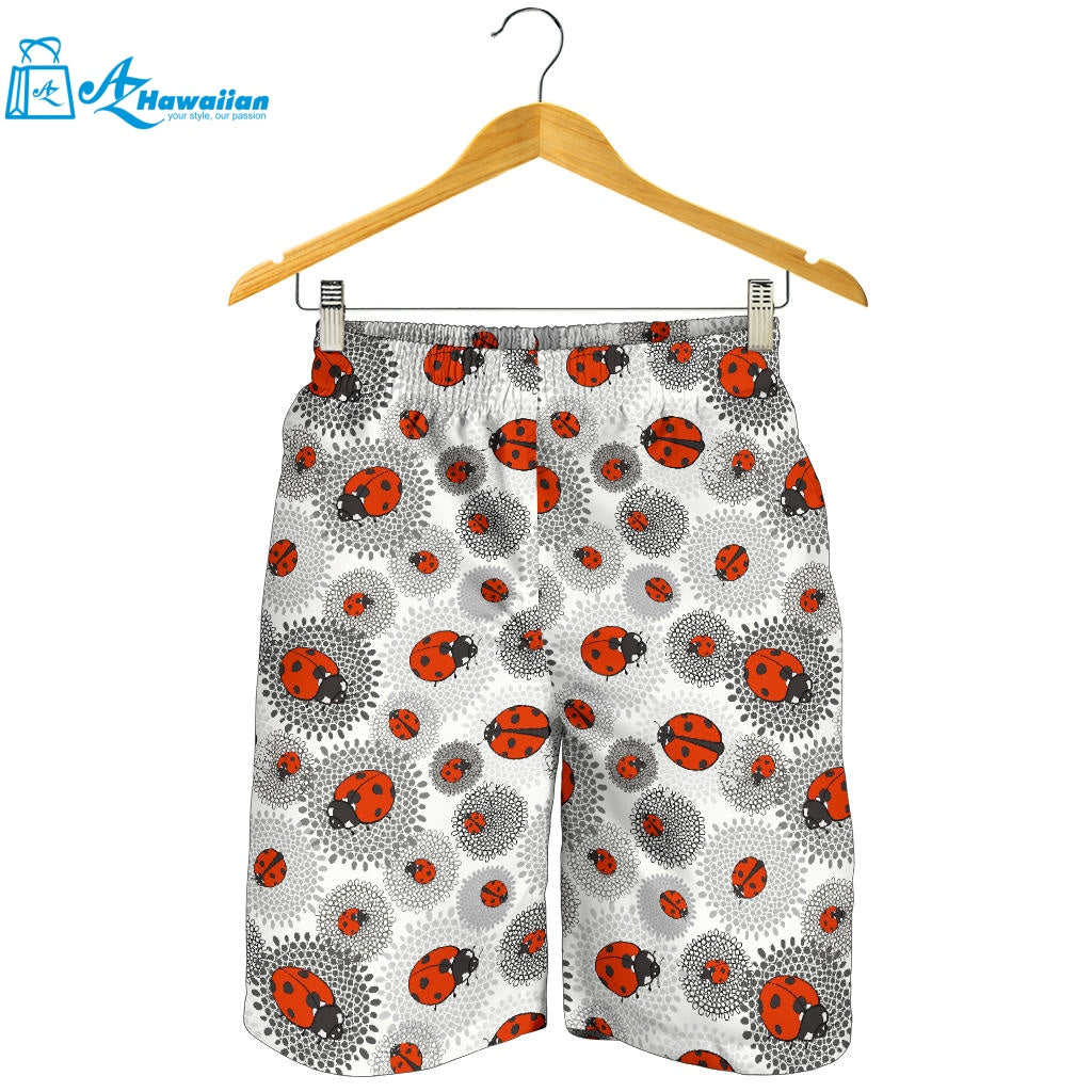 Ladybug Pattern Print Design 05 Men Shorts