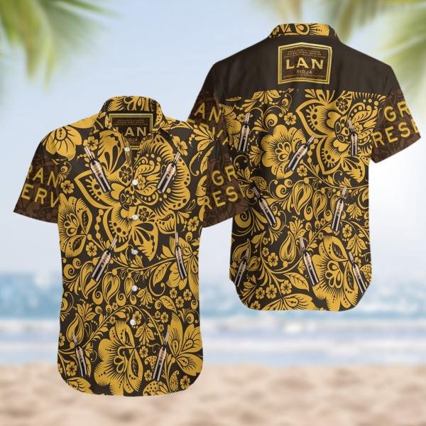 Lan Gran Reserva ,Lan Gran Reserva Rioja Summer Fan Gift Hawaiian Graphic Print Short Sleeve 