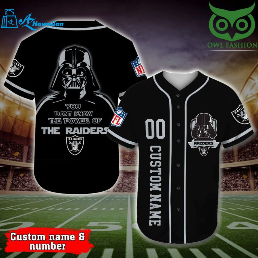 Las Vegas Raiders Baseball Jersey Darth Vader Star Wars Personalized Gift, Custom Name Number