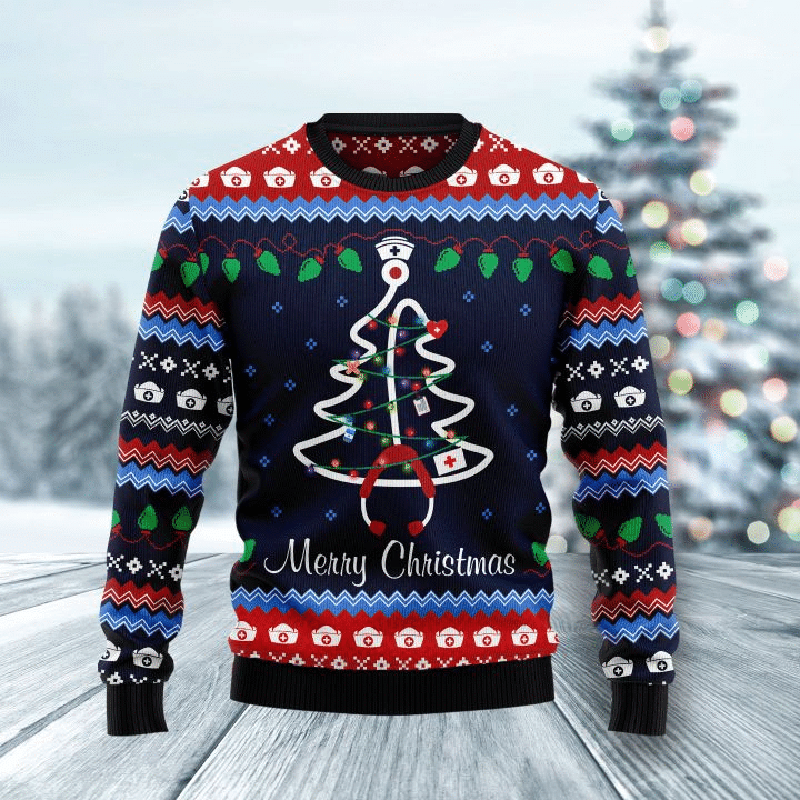 Merry Christmas Nurse Ugly Christmas Sweater 