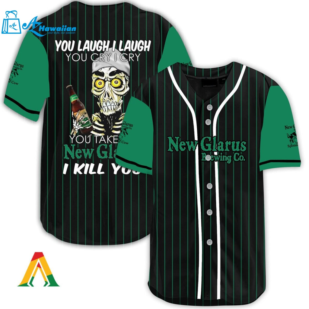 Laugh Cry Take My New Belgium I Kill You Baseball Jersey