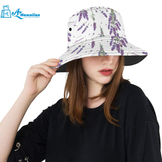 lavender flower design pattern Unisex Bucket Hat