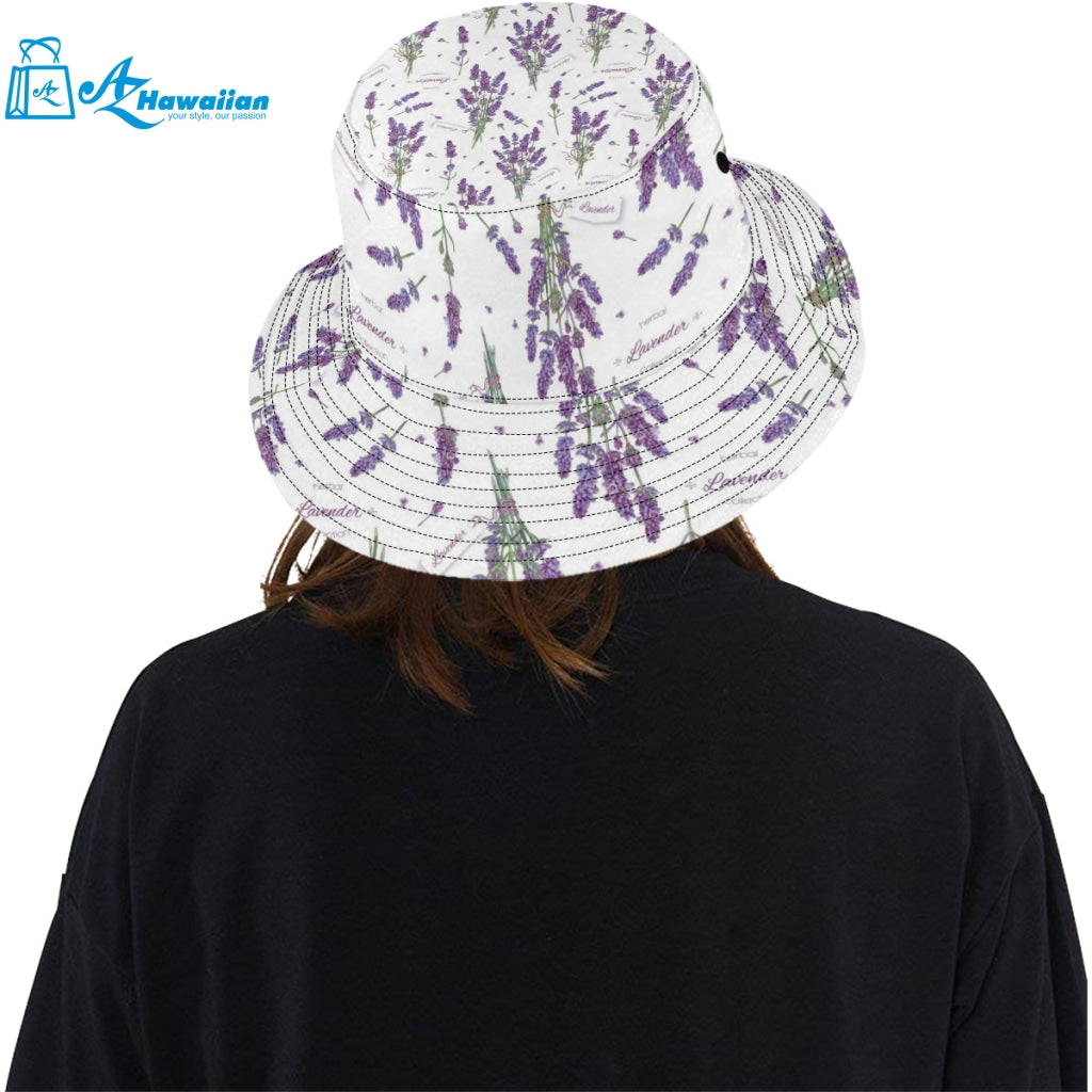 lavender flower design pattern Unisex Bucket Hat