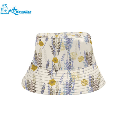 Lavender modern pattern blackground Unisex Bucket Hat