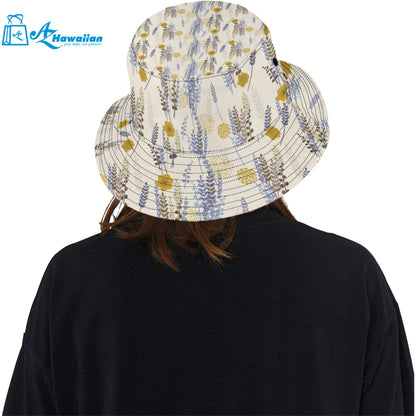 Lavender modern pattern blackground Unisex Bucket Hat