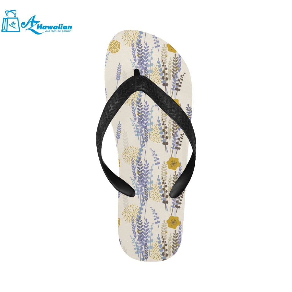 Lavender modern pattern blackground Unisex Flip Flops