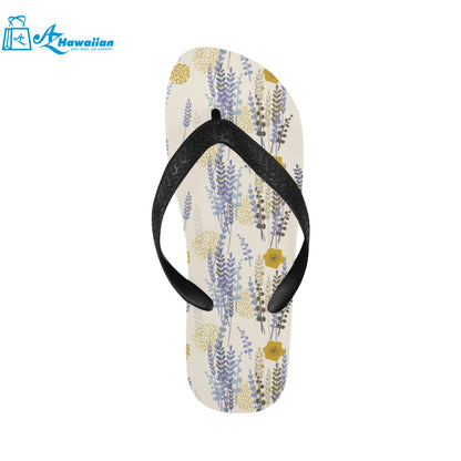 Lavender modern pattern blackground Unisex Flip Flops