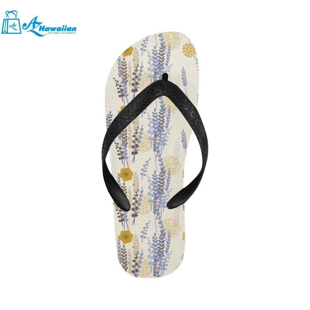 Lavender modern pattern blackground Unisex Flip Flops