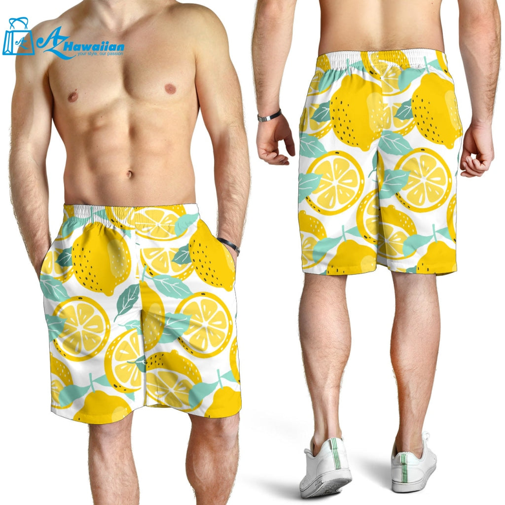 Lemon Design Pattern Men Shorts