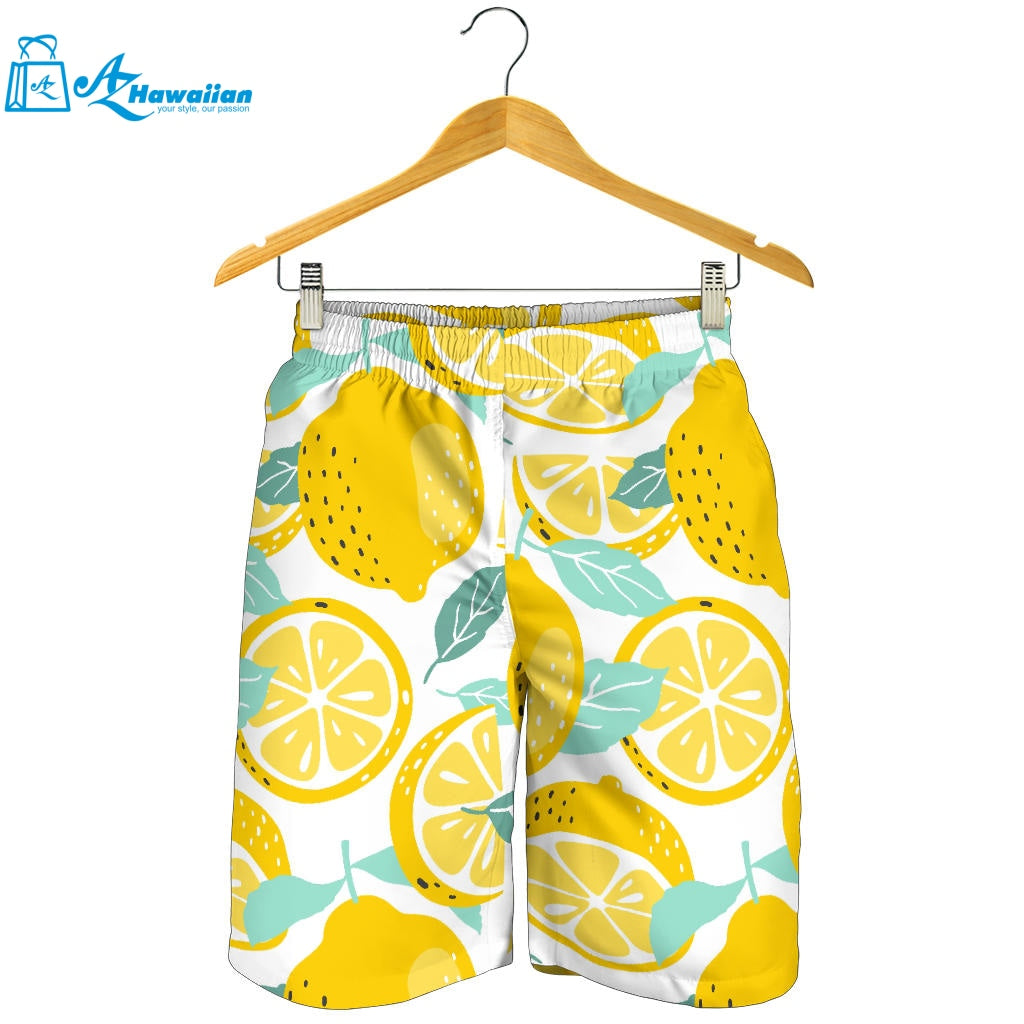 Lemon Design Pattern Men Shorts