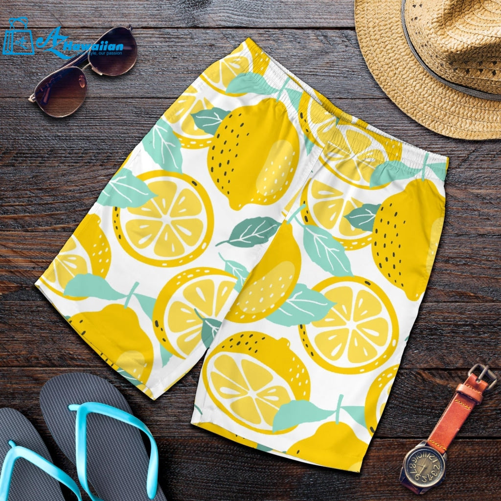 Lemon Design Pattern Men Shorts