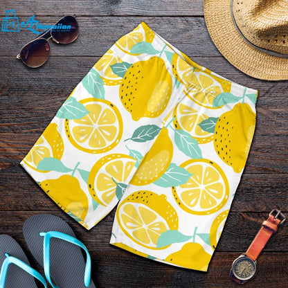 Lemon Design Pattern Men Shorts