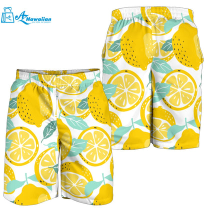 Lemon Design Pattern Men Shorts