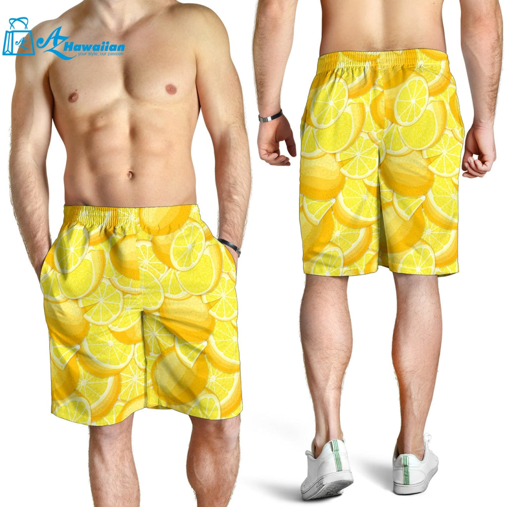 Lemon Pattern Men Shorts