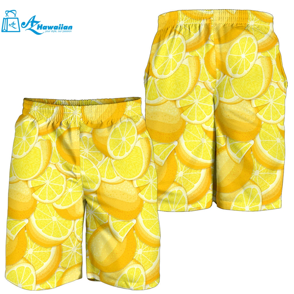 Lemon Pattern Men Shorts