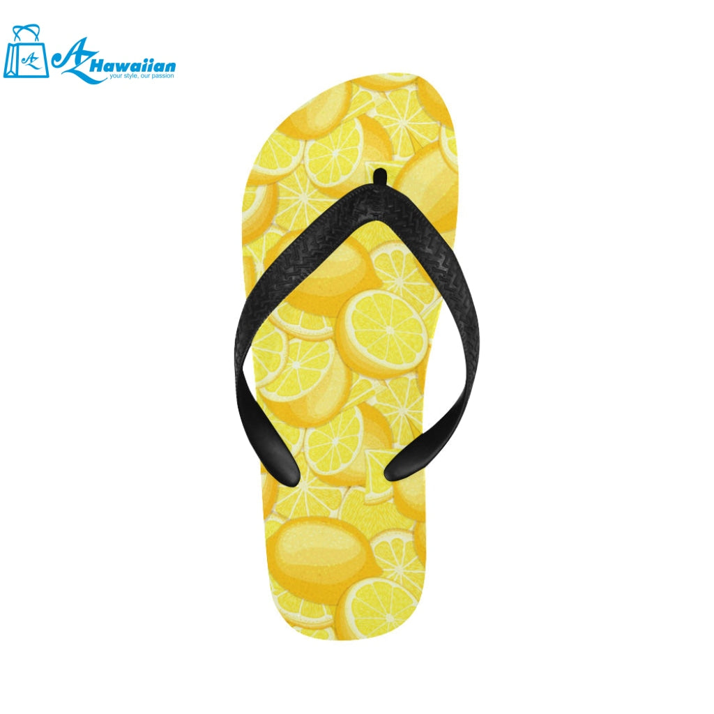 lemon pattern Unisex Flip Flops