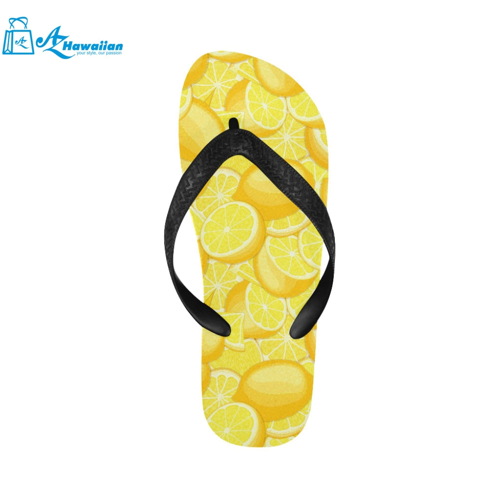 lemon pattern Unisex Flip Flops