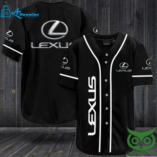 LEXUS White and Black Baseball Jersey Shirt