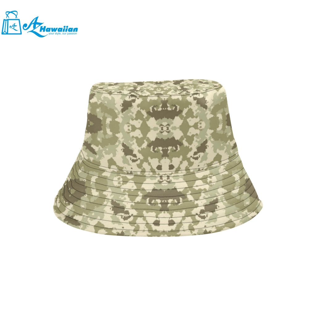 Light Green camouflage pattern Unisex Bucket Hat