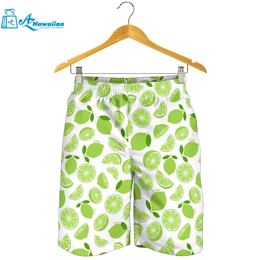 Lime Design Pattern Men Shorts