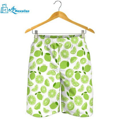 Lime Design Pattern Men Shorts