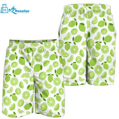 Lime Design Pattern Men Shorts