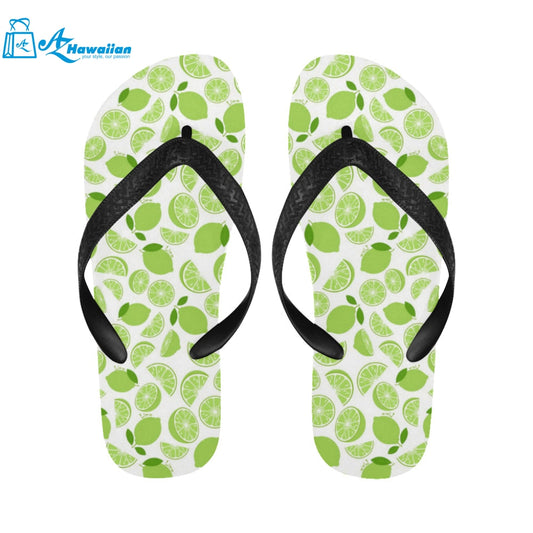 Lime design pattern Unisex Flip Flops