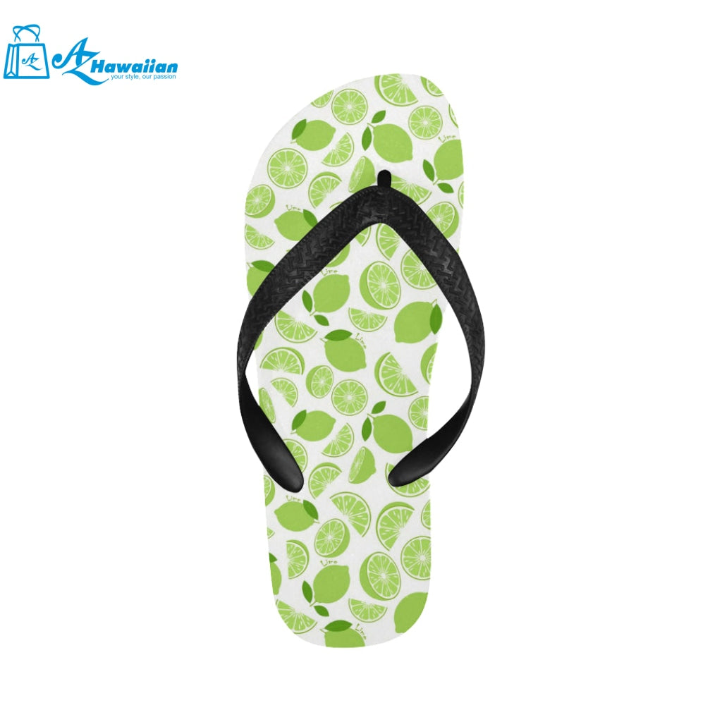 Lime design pattern Unisex Flip Flops