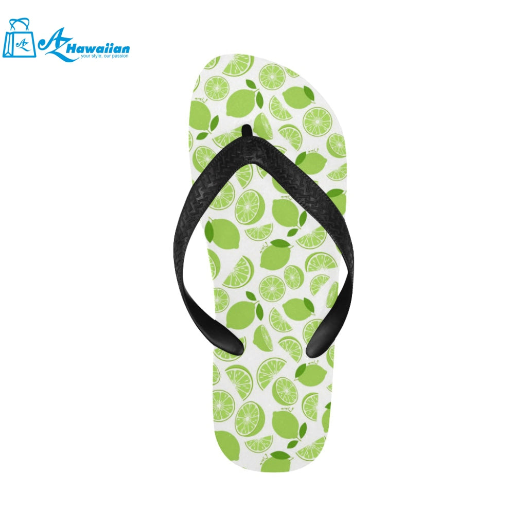 Lime design pattern Unisex Flip Flops