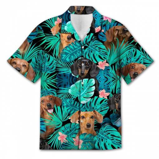 Dogs Tropical Hawaiian Shirt
