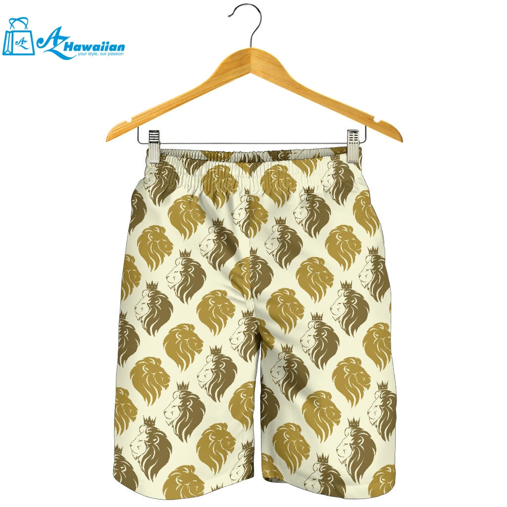 Lion Pattern Print Design 02 Men Shorts