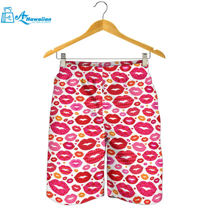 Lips Pattern Print Design 01 Men Shorts