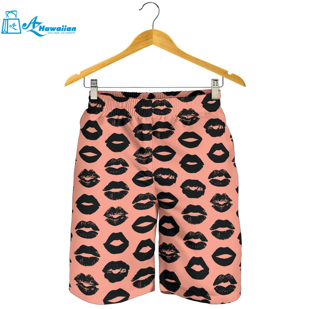 Lips Pattern Print Design 02 Men Shorts