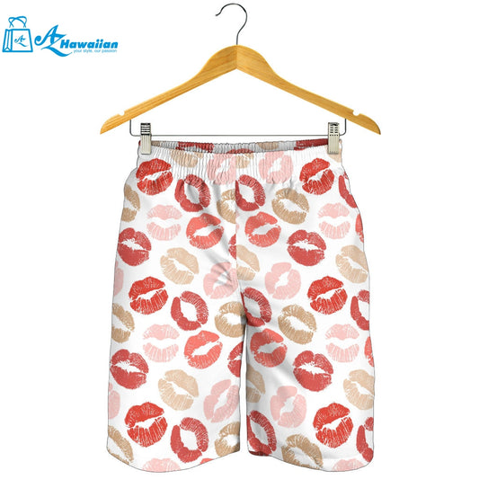 Lips Pattern Print Design 04 Men Shorts