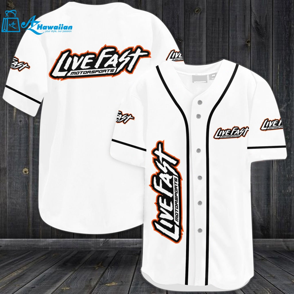 Live Fast Motorsports Baseball Jersey 