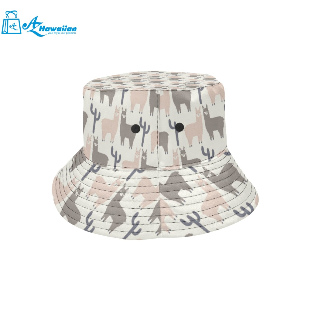 Llama Alpaca pattern Unisex Bucket Hat