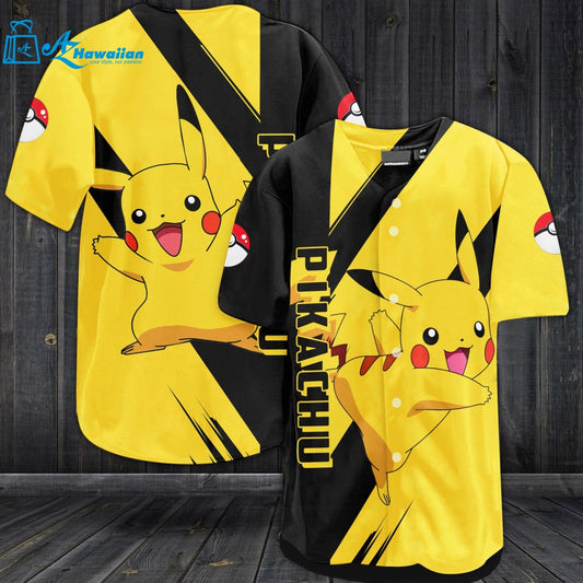 Lovely Pikachu All Over Print 3D Baseball Jersey 