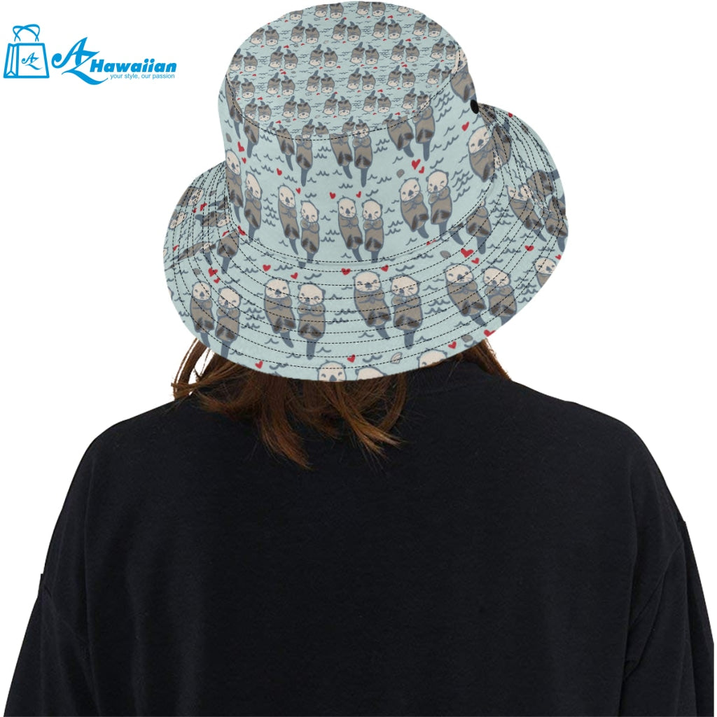 Lovely Sea Otter Pattern Unisex Bucket Hat