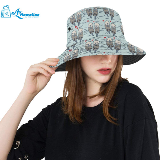 Lovely Sea Otter Pattern Unisex Bucket Hat