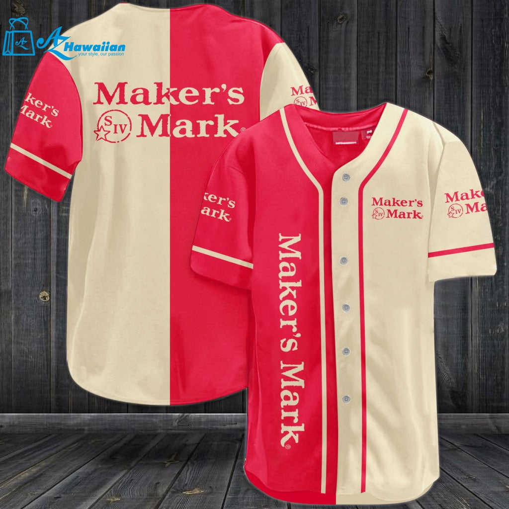 Maker's Mark Whiskey Baseball Jersey