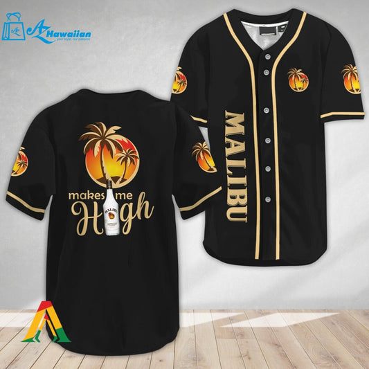 Malibu Rum Make Me High Baseball Jersey