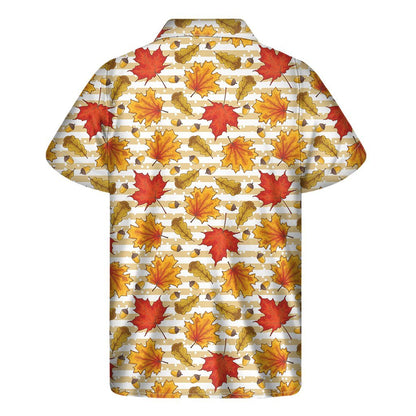 Maple And Oak Pattern Print Mens Short Sleeve Shirt Hawaiian