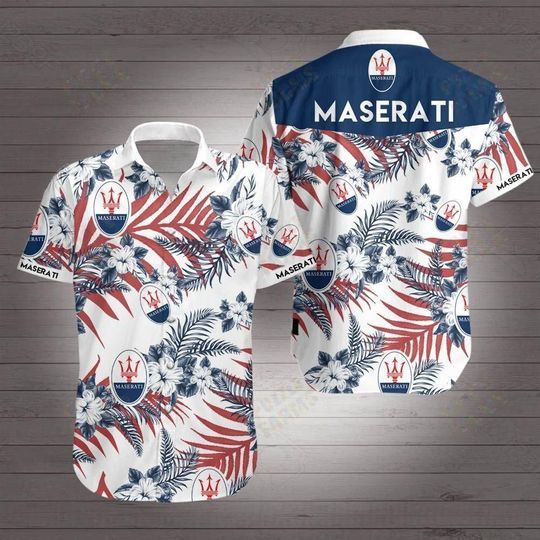 Maserati Hawaiian Graphic Print Short Sleeve 