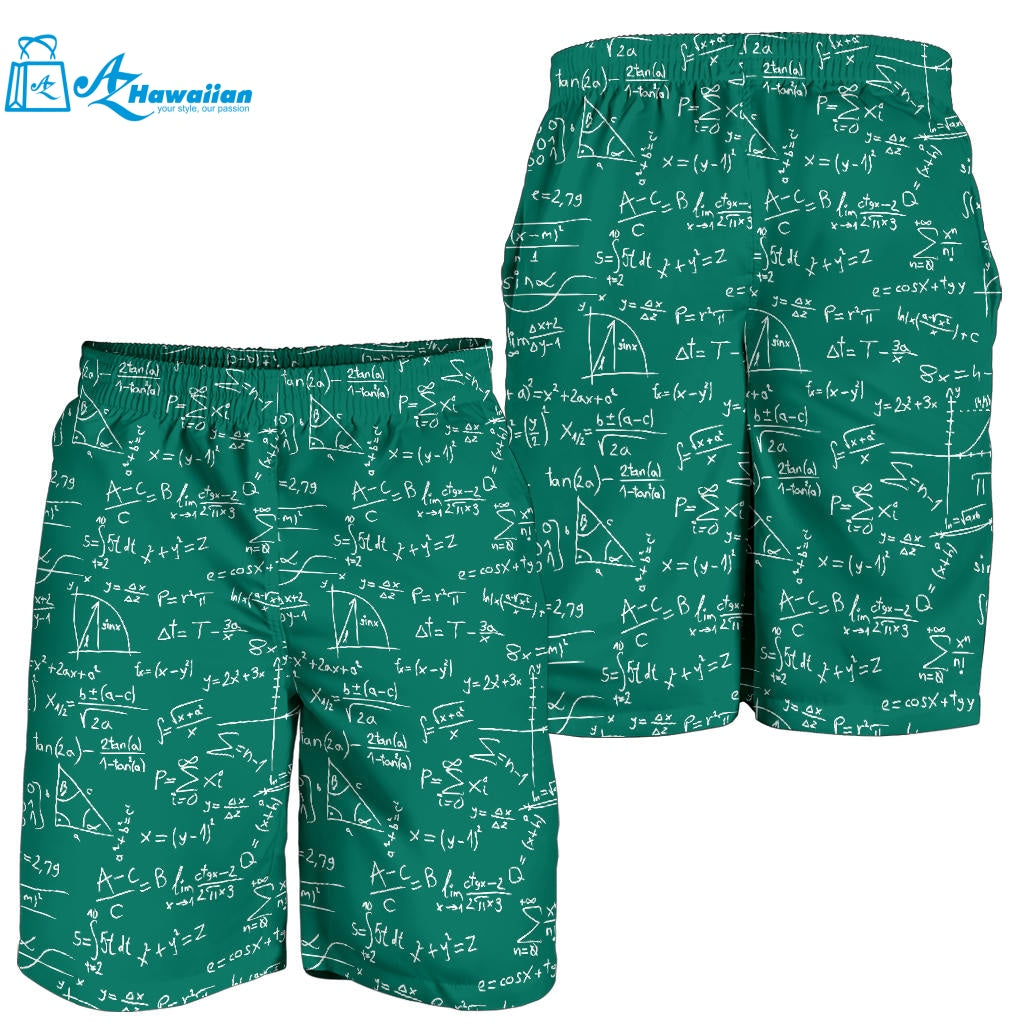 Math Pattern Print Design 01 Men Shorts